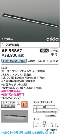 ���β��� Koizumi �������߾��� LED���å���饤�� AB55867