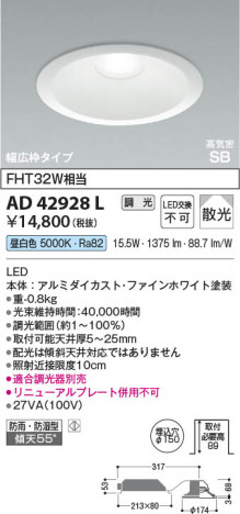 ���β��� Koizumi �������߾��� LED�ⵤ̩SB������饤�� AD42928L