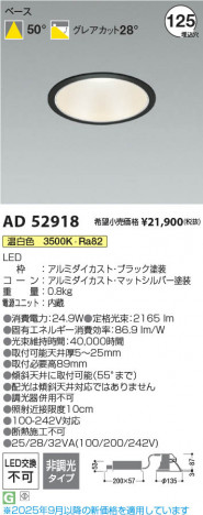 ���β��� Koizumi �������߾��� LED������饤�� AD52918