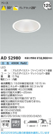 ���β��� Koizumi �������߾��� LED������饤�� AD52980