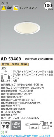 ���β��� Koizumi �������߾��� LED������饤�� AD53409