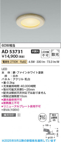 ���β��� Koizumi �������߾��� LED������饤�� AD53731