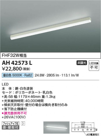 ���β��� Koizumi �������߾��� LED���å���饤�� AH42573L