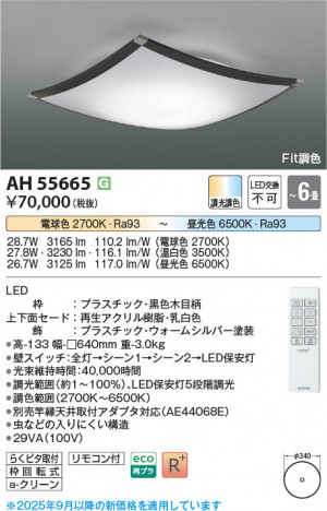 ���β��� Koizumi �������߾��� LED������� AH55665