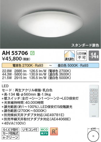 ���β��� Koizumi �������߾��� LED������� AH55706