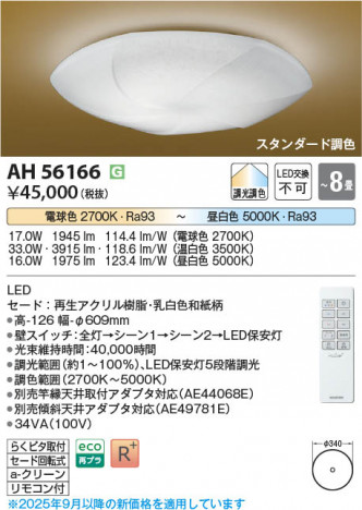 ���β��� Koizumi �������߾��� LED����������� AH56166