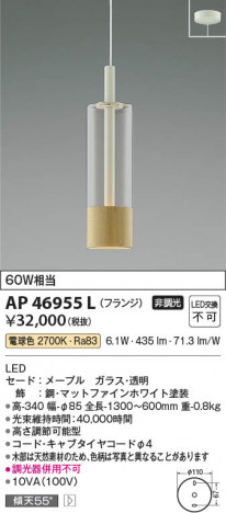 ���β��� Koizumi �������߾��� LED�ڥ����� AP46955L