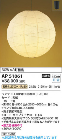 ���β��� Koizumi �������߾��� LED�����ڥ����� AP51061