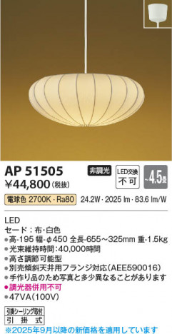 ���β��� Koizumi �������߾��� LED�����ڥ����� AP51505