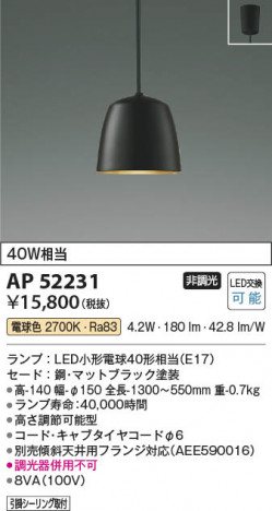���β��� Koizumi �������߾��� LED�ڥ����� AP52231