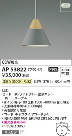 ���β��� Koizumi �������߾��� LED�ڥ����� AP53822