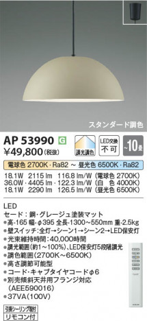 ���β��� Koizumi �������߾��� LED�ڥ����� AP53990