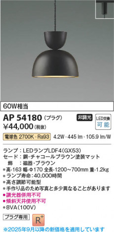 ���β��� Koizumi �������߾��� LED�ڥ����� AP54180