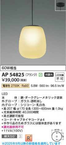 ���β��� Koizumi �������߾��� LED�ڥ����� AP54825