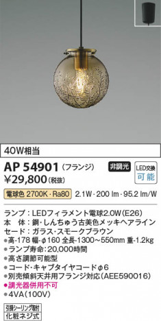 ���β��� Koizumi �������߾��� LED�ڥ����� AP54901