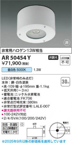 ���β��� Koizumi �������߾��� LED�ɱ��ɼ�������� AR50454Y