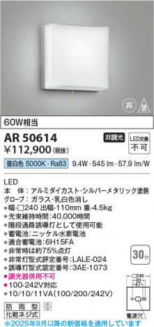 ���β��� Koizumi �������߾��� LED��ͶƳ�� AR50614