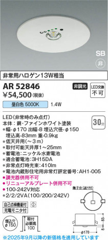 ���β��� Koizumi �������߾��� LED �ӷ������ AR52846