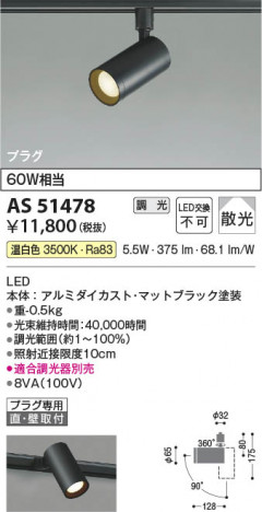 ���β��� Koizumi �������߾��� LED���ݥåȥ饤�� AS51478