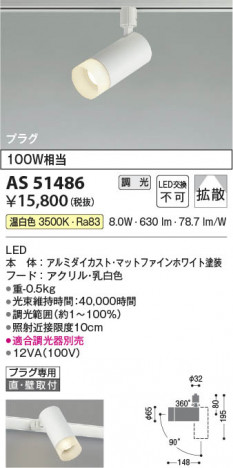 ���β��� Koizumi �������߾��� LED���ݥåȥ饤�� AS51486