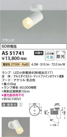 ���β��� Koizumi �������߾��� LED���ݥåȥ饤�� AS51741