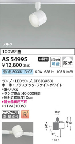 ���β��� Koizumi �������߾��� LED���ݥåȥ饤�� AS54995