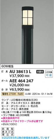 ���β��� Koizumi �������߾��� LED�����ǥ�饤�� ���� AU38613L