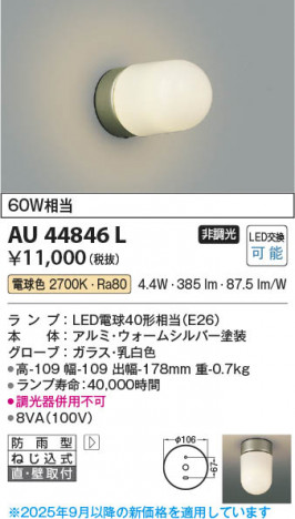 ���β��� Koizumi �������߾��� LED�ɱ����֥饱�å� AU44846L