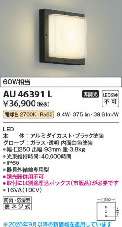 ���β��� Koizumi �������߾��� LED�ɱ��ɼ����֥饱�å� AU46391L