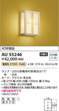 ���β��� Koizumi �������߾��� LED�ɱ����֥饱�å� AU55246