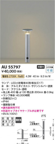 ���β��� Koizumi �������߾��� LED�����ǥ�饤�� AU55797