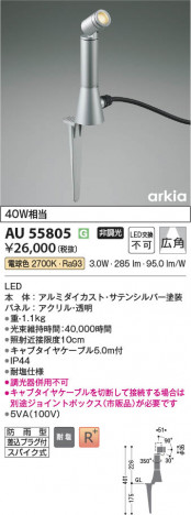 ���β��� Koizumi �������߾��� LED�������ƥꥢ���ѥ������ݥå� AU55805