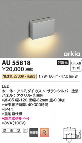 ���β��� Koizumi �������߾��� LED�ɱ����եåȥ饤�� AU55818