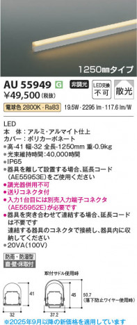 ���β��� Koizumi �������߾��� LED�ɱ��ɼ������ܾ��� AU55949