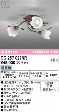 ODELIC �����ǥ�å� �����ǥꥢ OC257027NR �ᥤ��̿�