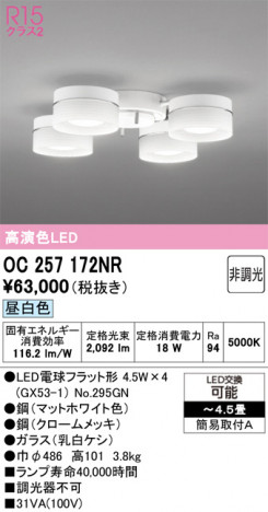 ODELIC �����ǥ�å� �����ǥꥢ OC257172NR �ᥤ��̿�