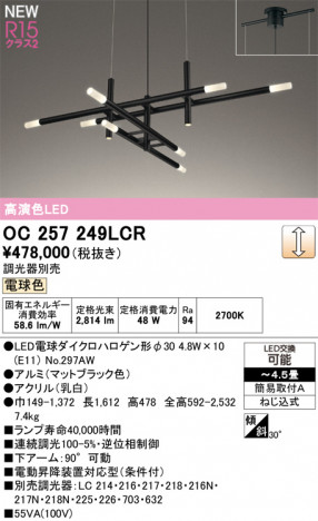 ODELIC �����ǥ�å� �����ǥꥢ OC257249LCR �ᥤ��̿�