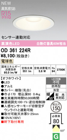 ODELIC �����ǥ�å� �������ƥꥢ�饤�� OD361224R �ᥤ��̿�