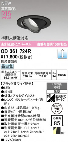 ODELIC �����ǥ�å� ������饤�� OD361724R �ᥤ��̿�