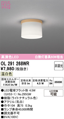 ODELIC �����ǥ�å� ����������󥰥饤�� OL291268WR �ᥤ��̿�