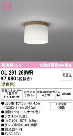 ODELIC �����ǥ�å� ����������󥰥饤�� OL291269WR �ᥤ��̿�