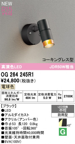 ODELIC �����ǥ�å� �������ƥꥢ�饤�� OG264245R1 �ᥤ��̿�