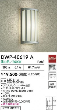 ���ʼ̿� | DAIKO ����ŵ� �����ȥɥ��饤�� DWP-40619A