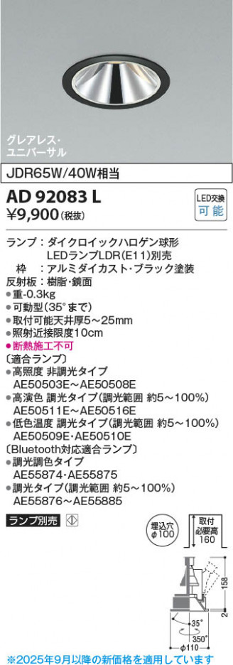 ���β��� Koizumi �������߾��� LED��˥С����������饤�� AD92083L