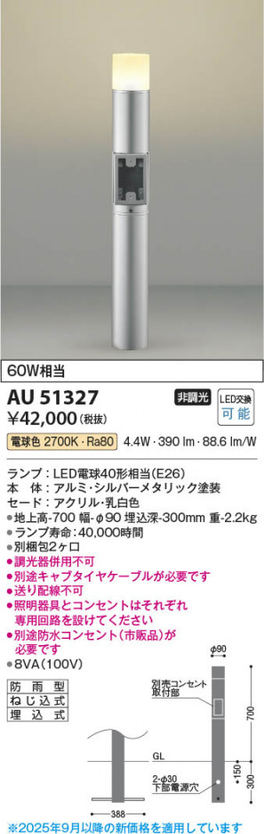 ���β��� Koizumi �������߾��� LED�����ǥ�饤�� AU51327