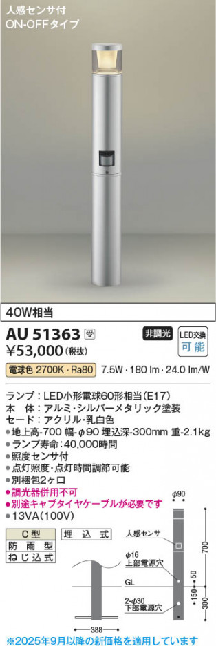 ���β��� Koizumi �������߾��� LED�����ǥ�饤�� AU51363