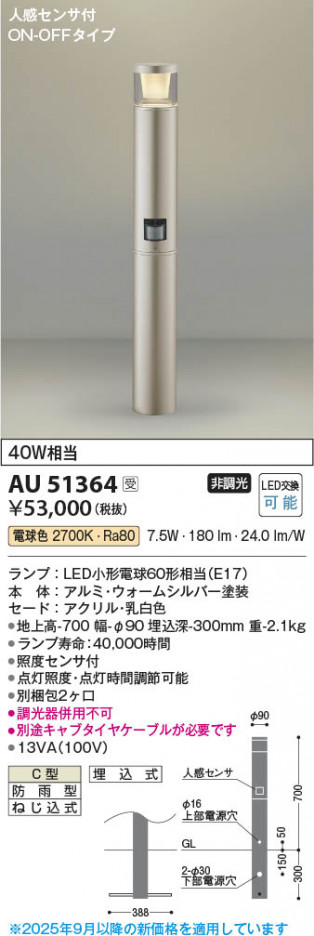 ���β��� Koizumi �������߾��� LED�����ǥ�饤�� AU51364