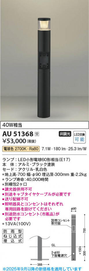 ���β��� Koizumi �������߾��� LED�����ǥ�饤�� AU51368