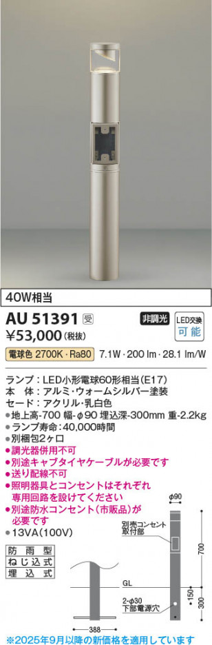 ���β��� Koizumi �������߾��� LED�����ǥ�饤�� AU51391