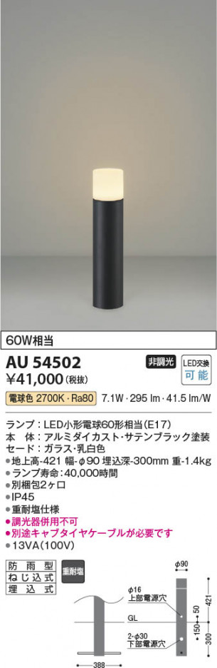 ���β��� Koizumi �������߾��� LED�����ǥ�饤�� AU54502